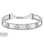 دستبند النگویی ونکلیف نقره ای