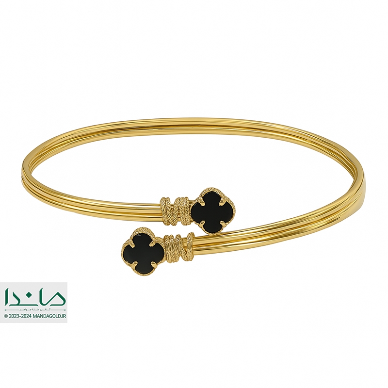 MNDBRVAN011-00 دستبند بنگل ونکلیف مشکی