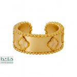 انگشتر ونکلیف تراش طلایی