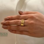 انگشتر ونکلیف تراش طلایی - مدل