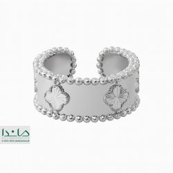 انگشتر ونکلیف تراش نقره ای
