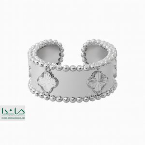 انگشتر ونکلیف تراش نقره ای