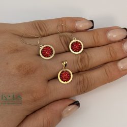 نیمست طلا یلدایی - نیمست سبک سواروسکی دانه انار