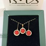 نیمست طلا یلدایی - نیمست سبک سواروسکی دانه انار