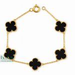 دستبند ونکلیف مشکی پنج گل