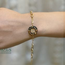 دستبند پلاک دار فندی