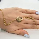 دستبند پلاک دار فندی