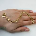 دستبند طلا هرمس بیضی