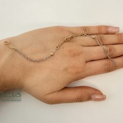 دستبند طلا رولو دورنگ دو طرف گوارسه