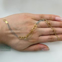 دستبند طلا رولو دورنگ