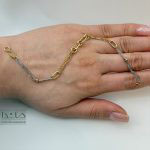 دستبند طلا زنجیری دورنگ هرمس