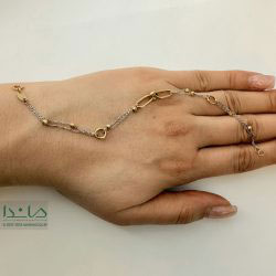 دستبند طلا هرمس دورنگ