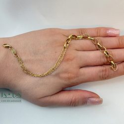 دستبند طلا هرمس و زنجیر