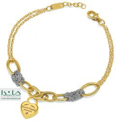 دستبند زنجیری قلب تیفانی کد 02 - ساخته شده توسط هوش مصنوعی