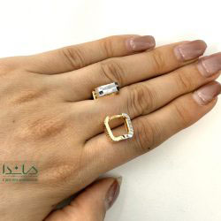 گوشواره کلیپسی امگا مربعی