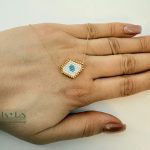 گردنبند طلا میوکی چشم نظر سفید