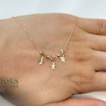 گردنبند تراش 4 گل - کد 01