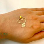 آویز طلا مادر - طرح مادر قلب 3