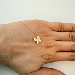 گردنبند طلا پروانه 3 بعدی