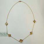 گردنبند ونکلیف طلایی تراش