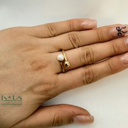 انگشتر بنگل گوی و مروارید