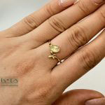 انگشتر طلا تراش پروانه