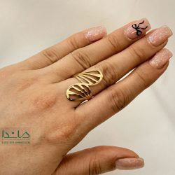 انگشتر طلا اسلیمی دوطرفه