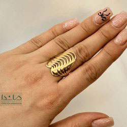 انگشتر طلا اسلیمی طرح موج