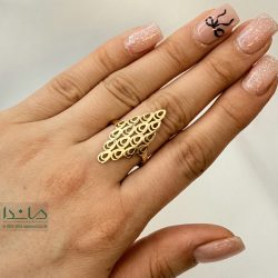 انگشتر طلا اسلیمی لوزی اشکی
