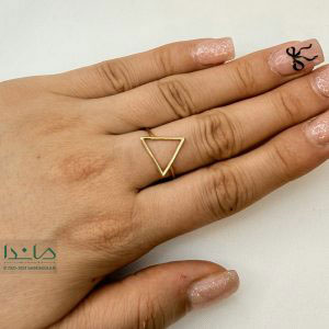 انگشتر طلا مثلث تو خالی