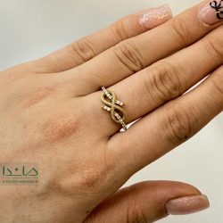 انگشتر طلا طرح جواهر بینهایت
