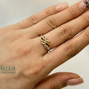 انگشتر طلا طرح جواهر بینهایت
