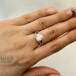 انگشتر طلا طرح جواهر پرنس