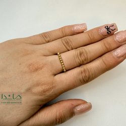 انگشتر طلا خطی گوارسه
