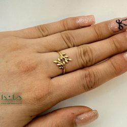 انگشتر طلا شاخه برگ