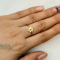 انگشتر طلا گل 6 پر