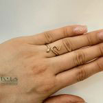 انگشتر طلا ماری طرح دار