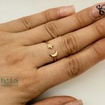 انگشتر طلا ماه و ستاره