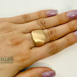 انگشتر کوزه ای مات بیضی