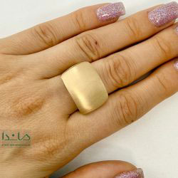 انگشتر کوزه ای مات مربعی