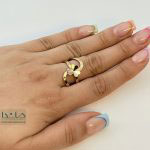 انگشتر گل 6 پر - نمای روی دست