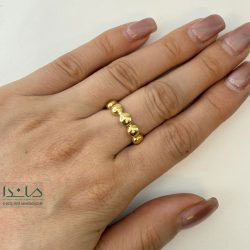 انگشتر مینیمال دایره تو پر