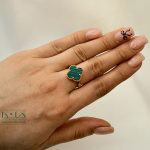 انگشتر ونکلیف مالاکیت سبز