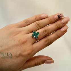 انگشتر ونکلیف مالاکیت سبز