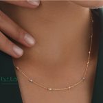 گردنبند نیمست طلا البرنادو سه رنگ - مدل
