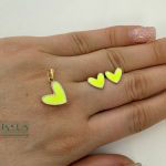 نیمست طلا قلبی سبز