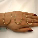 دستبند طلا گوی و هرمس - نیمست طلا سبک