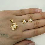 نیمست طلا مرواریدی گل