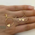 نیمست طلا دایره ایی پروانه