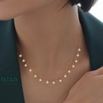 گردنبند نیمست پولکی ستاره - مدل